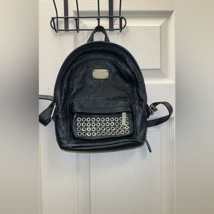 Micheal Kors Black Studded little backpack